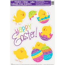 Spring Chick Easter Static Window Clings Easter Party Decorations